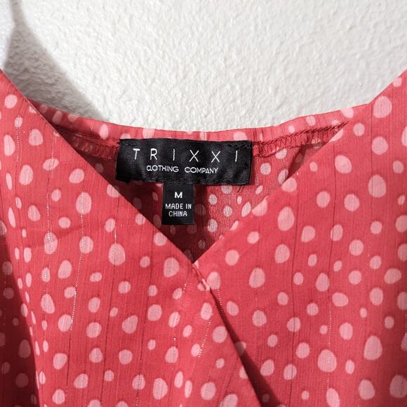 Trixxi Tiered Polka Dot Mini Dress - Picture 2 of 3